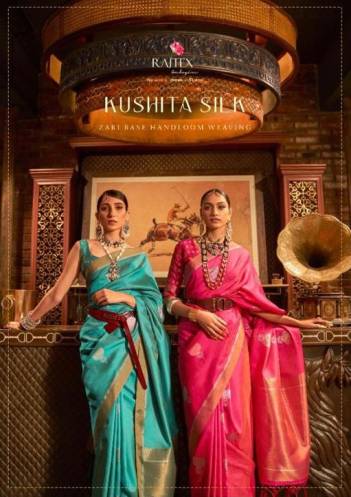 Kushita Silk By Rajtex Weaving Silk Partywear Saree Collection